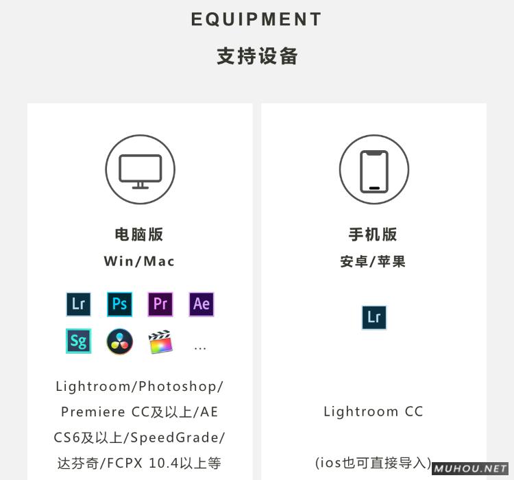 Luts调色预设：视频调色（LR-PR-AE-PS-FCPX-达芬奇）