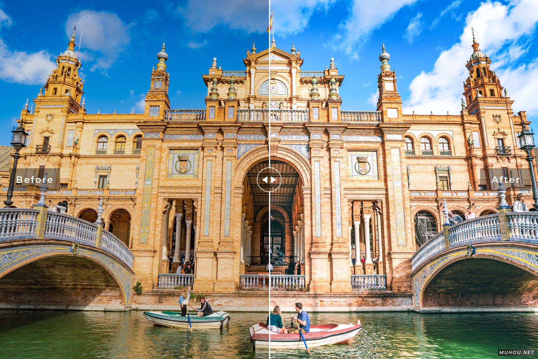 LR调色预设-国外奢华旅行塞维利亚风格调色+动作Seville Mobile & Desktop Lightroom Presets插图4