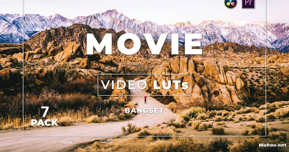 Luts视频预设-邦塞特金色调调色电影滤镜LUTsBangset Movie Pack 7 Video LUTs插图