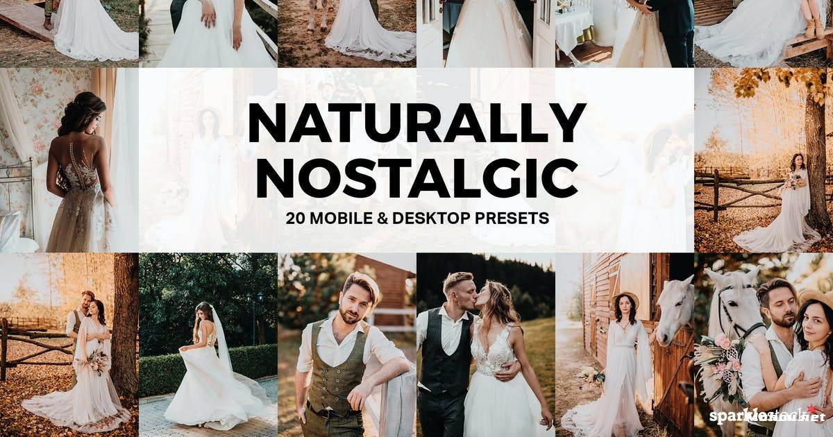 Luts调色预设-20个自然怀旧的Lightroom预设视频调色滤镜 Naturally Nostalgic Lightroom Presets and LUTs插图
