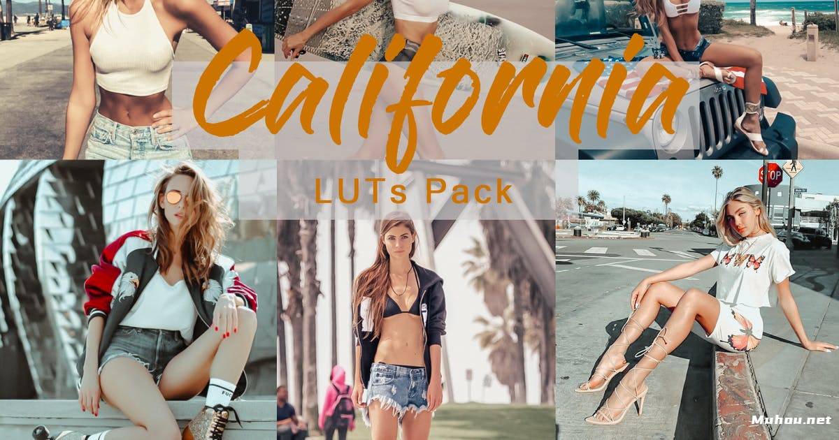 Luts视频预设-加利福尼亚 街头美女拍摄调色滤镜California |LUTs for Video and Photo Color Grading插图