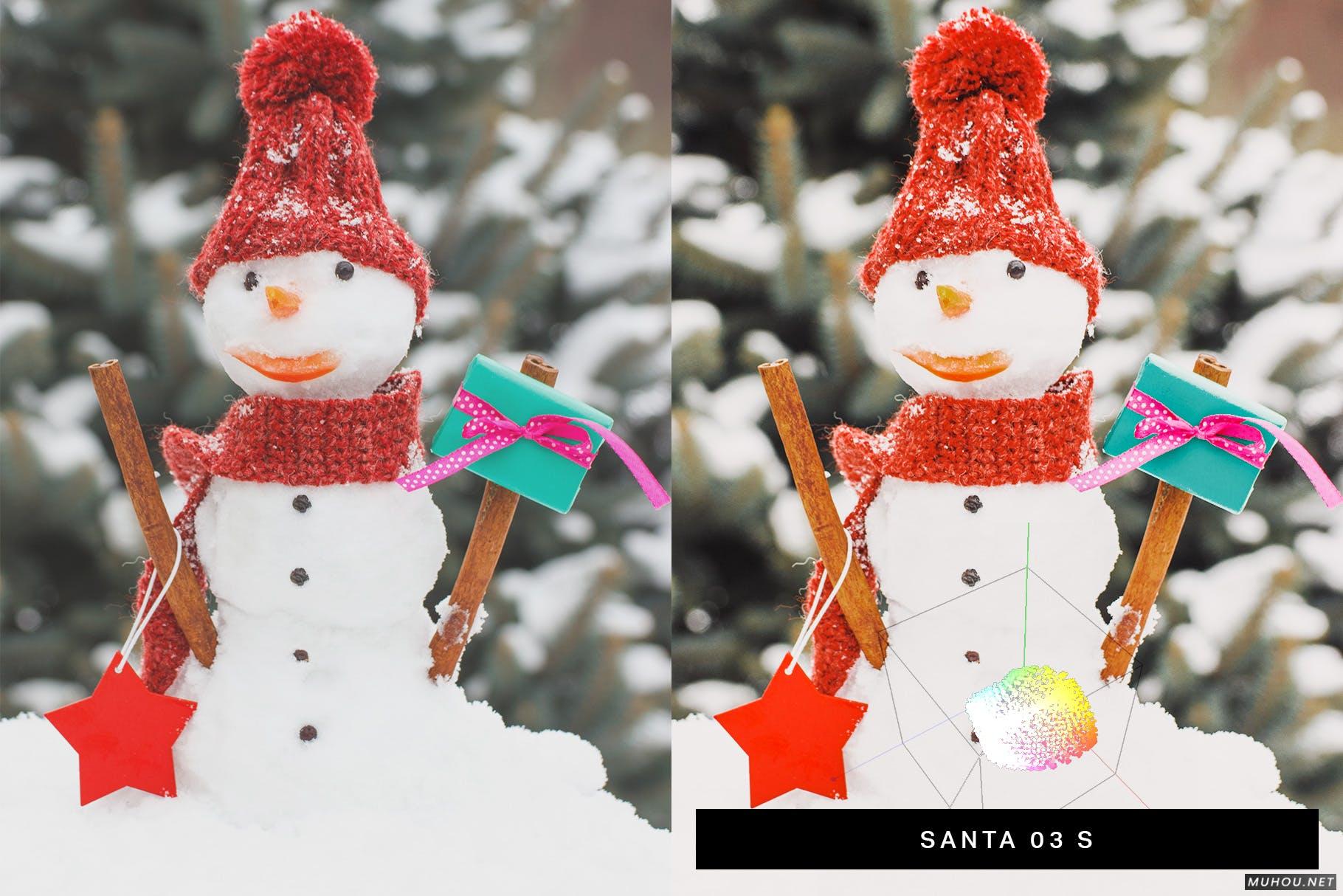 Luts调色预设-50套神秘的冬季色调礼物圣诞节调色效果50 Christmas Lightroom Presets LUTs插图11