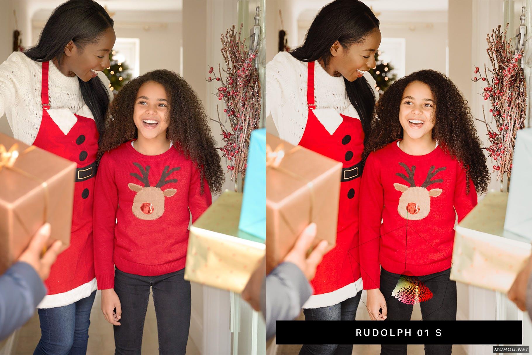 Luts调色预设-50套神秘的冬季色调礼物圣诞节调色效果50 Christmas Lightroom Presets LUTs插图10