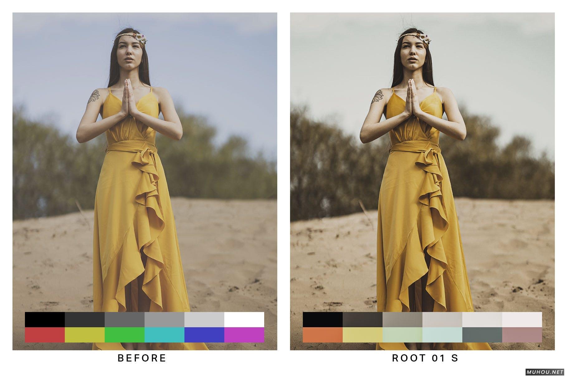 Luts调色预设-50套黄色主色调活力vlog视频照片调色预设50 Tumeric Yellow Lightroom Presets and LUTs插图12