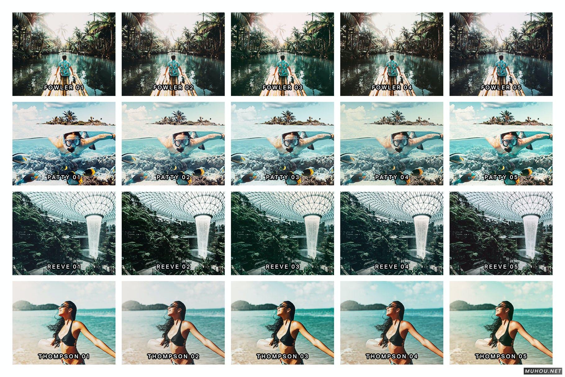 Luts调色预设-20种热带Lightroom预设和LUT滤镜下载20 Tropical Lightroom Presets and LUTs插图8