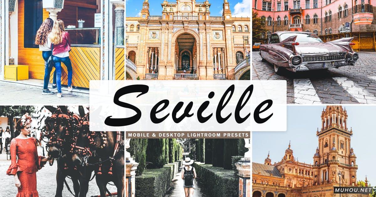 LR调色预设-国外奢华旅行塞维利亚风格调色+动作Seville Mobile & Desktop Lightroom Presets插图