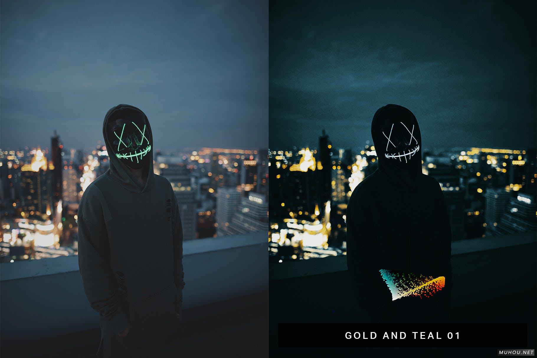 Luts调色预设-50套黑黄现代风格照片调色效果50 Black & Yellow Lightroom Presets and LUTs插图9