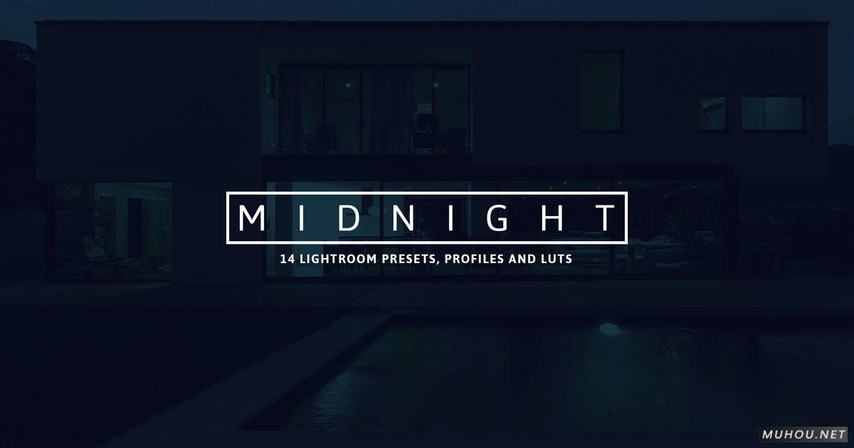 LUT+lr调色预设-14套黄昏夜景暮光之城城市色调滤镜 14 Midnight Lightroom Presets, Profiles and LUTs插图