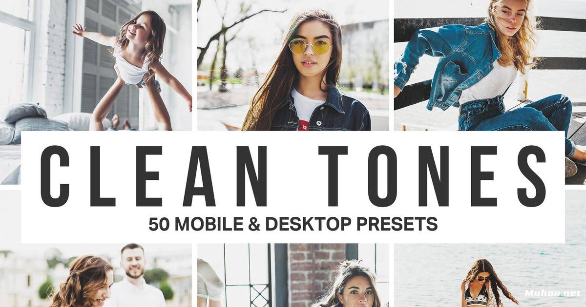 Luts调色预设-50个干净简洁的颜色滤镜下载lut50 Clean Tones Lightroom Presets and LUTs插图