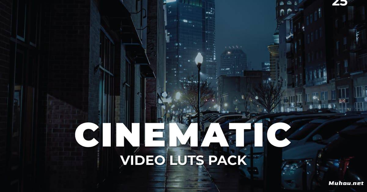 Luts视频预设-5套城市夜景质感调色滤镜LUTs第25卷Cinematic Pack Video LUTs Vol.25插图