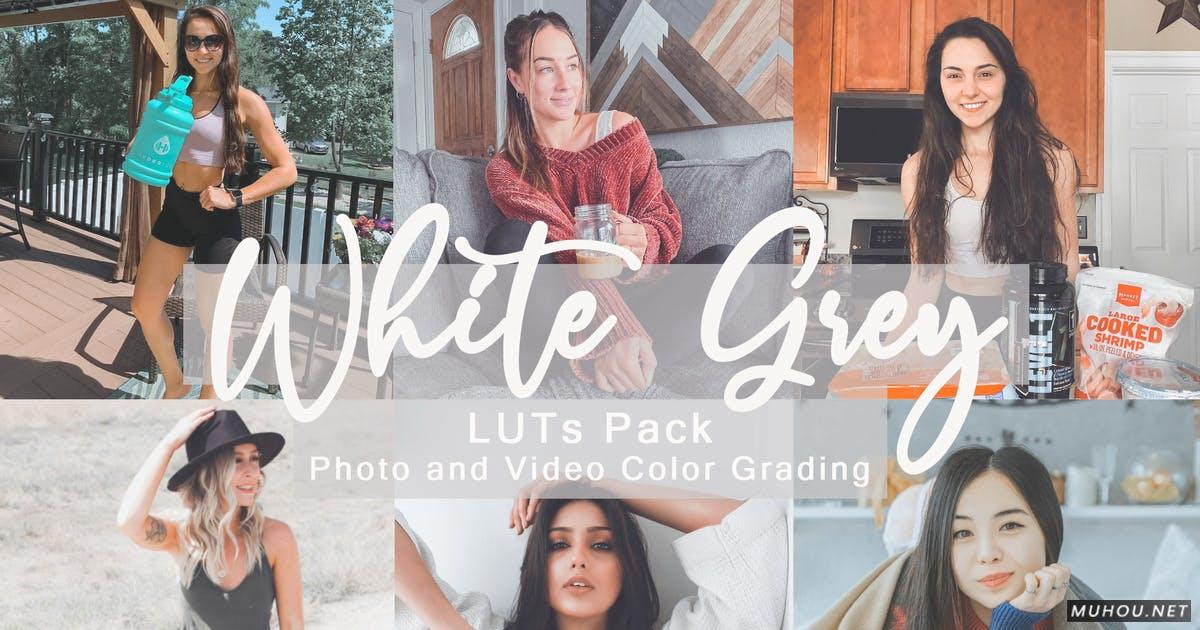 Luts调色预设-5组简约旅行白灰色调调色效果滤镜 White Grey -  LUTs Pack插图