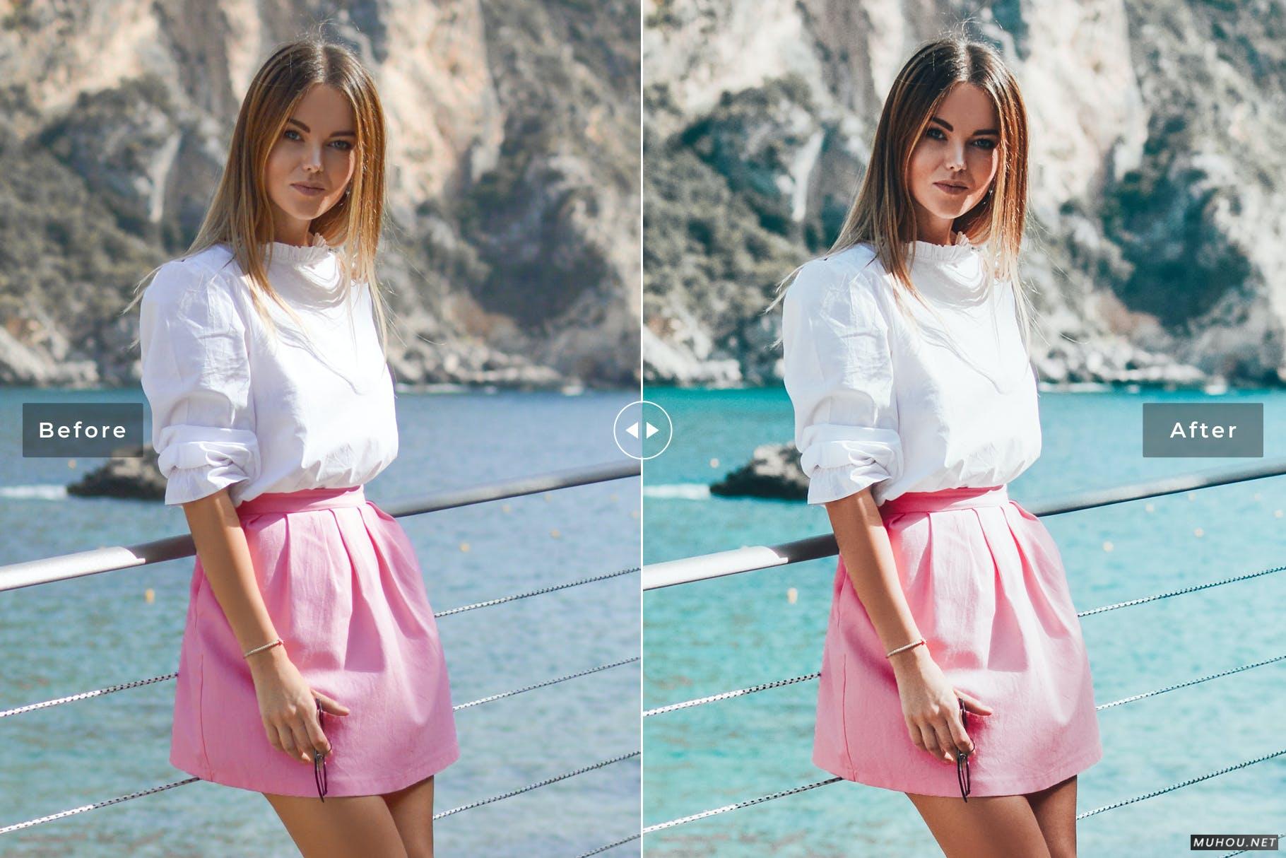 LR调色预设-清新海边沙滩朗姆风调色滤镜下载 Riviera Mobile & Desktop Lightroom Presets+DNG插图6