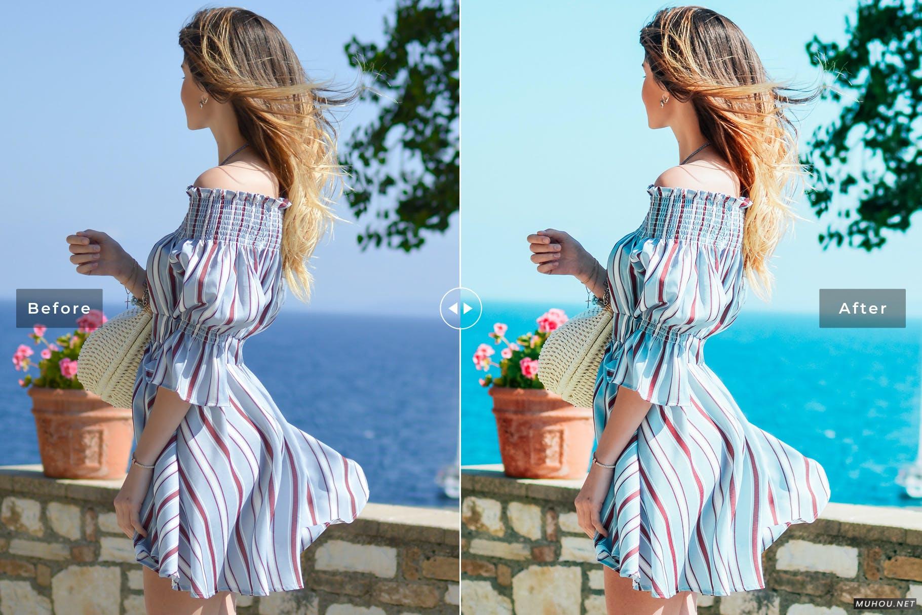 LR调色预设-清新海边沙滩朗姆风调色滤镜下载 Riviera Mobile & Desktop Lightroom Presets+DNG插图3