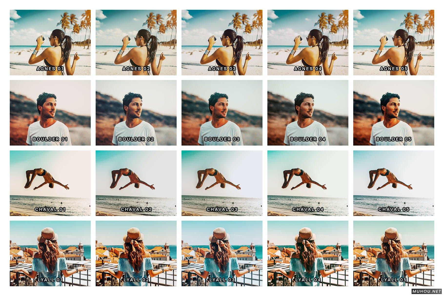 Luts调色预设-20组情侣旅行金色阳光照耀视频照片调色20 Epic Travel Lightroom Presets and LUTs插图8