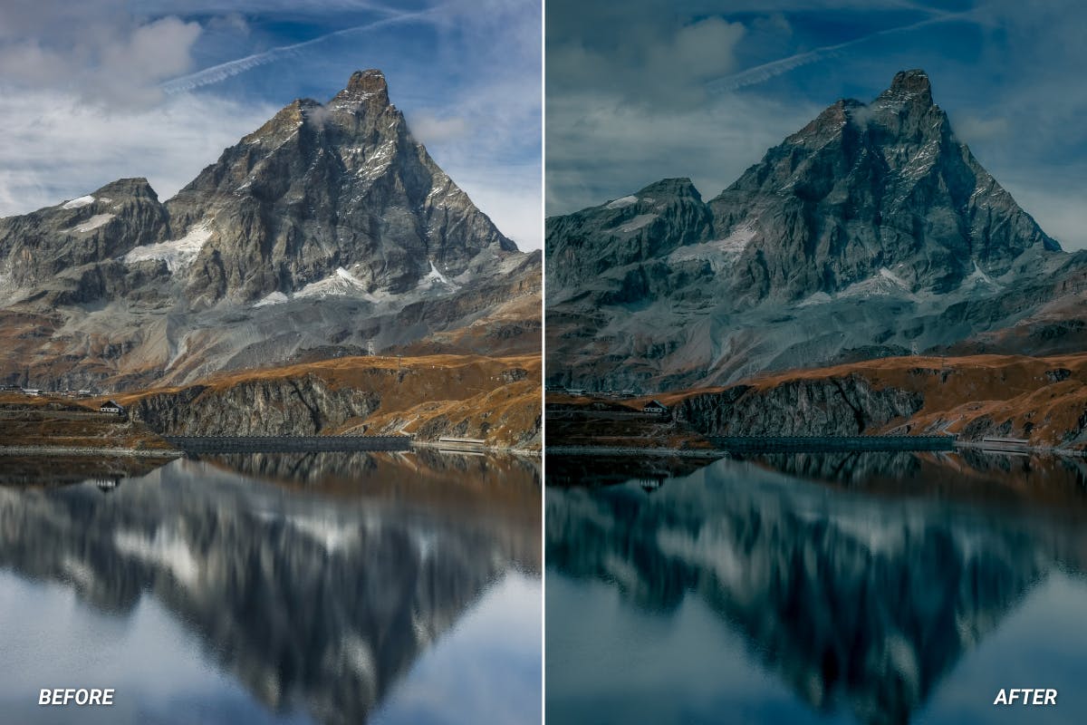 Luts视频预设-山地冰川寒冷调色滤镜LUTsMountain Lightroom Presets & LUTs插图8