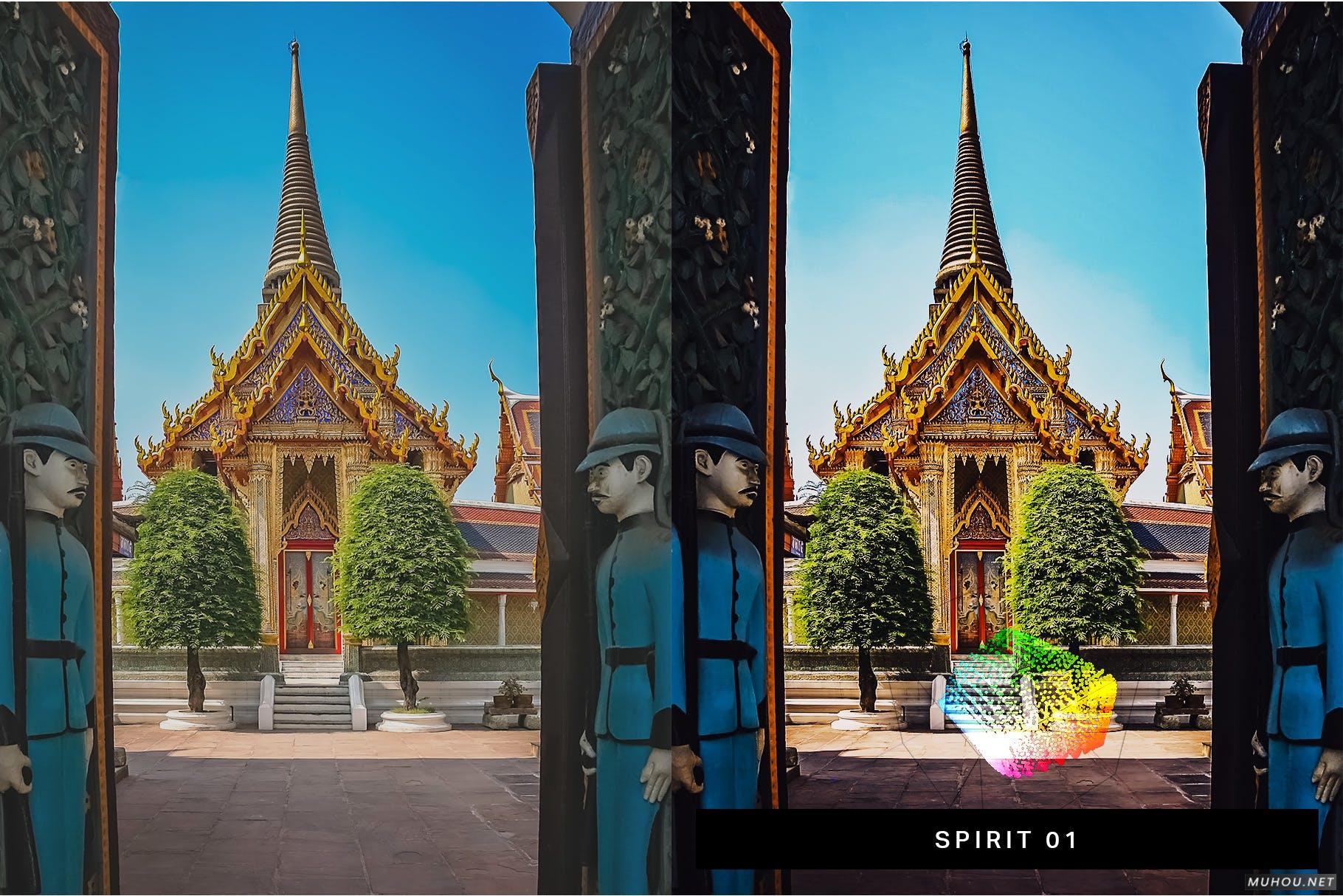 Luts调色预设-50组泰国热带旅行vlog调色滤镜下载 50 Bangkok Lightroom Presets & LUTs插图11