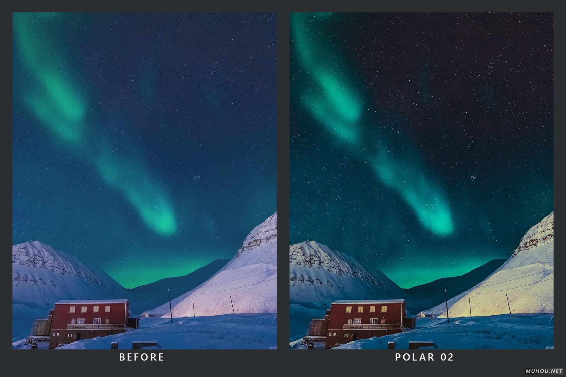 Luts调色预设-20套超酷旅行极光视频照片调色效果（收藏）20 Aurora Lightroom Presets and LUTs插图11