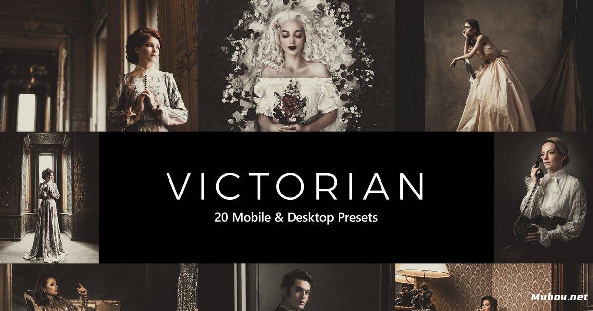 Luts调色预设-20个维多利亚哥特风调色滤镜lr+视频 Victorian Lightroom Presets & LUTs插图