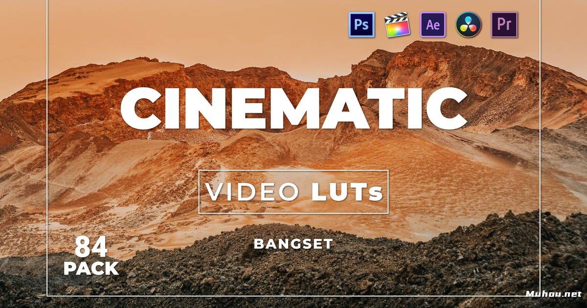 Luts视频预设-5套历史回忆调色滤镜LUTsBangset Cinematic Pack 84 Video LUTs插图