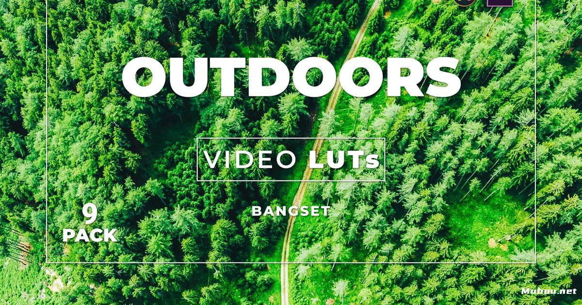 Luts视频预设-dji航拍森林调色滤镜lutBangset Outdoors Pack 9 Video LUTs插图