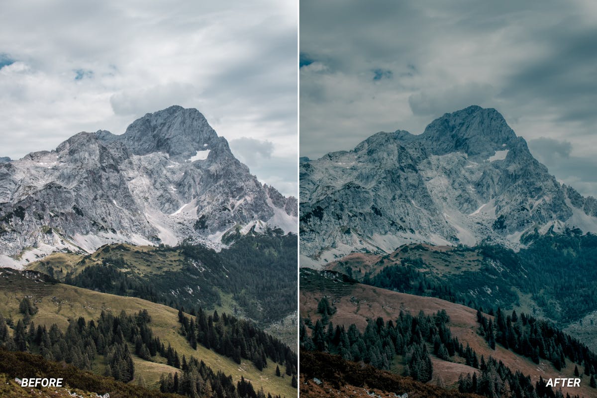 Luts视频预设-山地冰川寒冷调色滤镜LUTsMountain Lightroom Presets & LUTs插图9