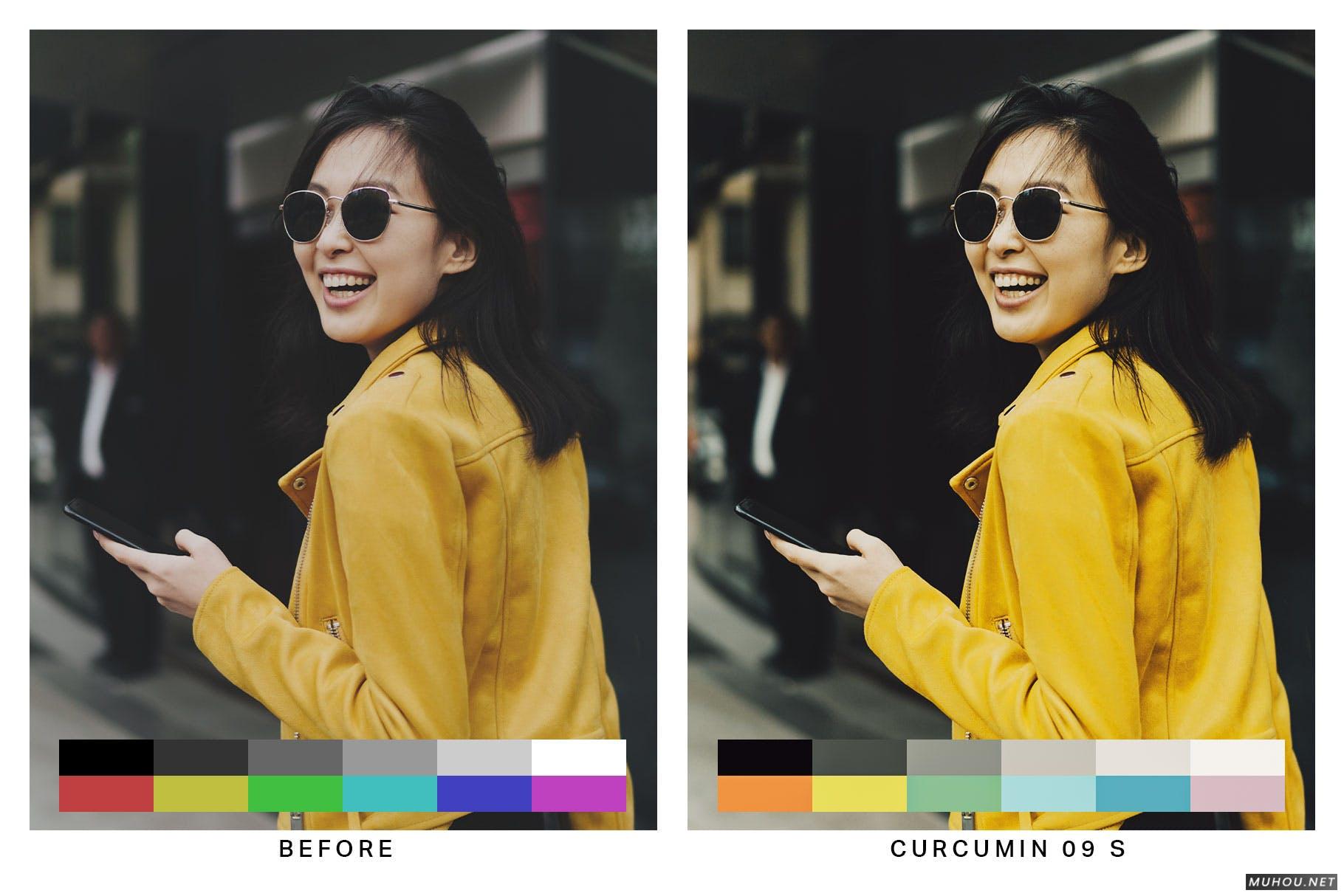 Luts调色预设-50套黄色主色调活力vlog视频照片调色预设50 Tumeric Yellow Lightroom Presets and LUTs插图8