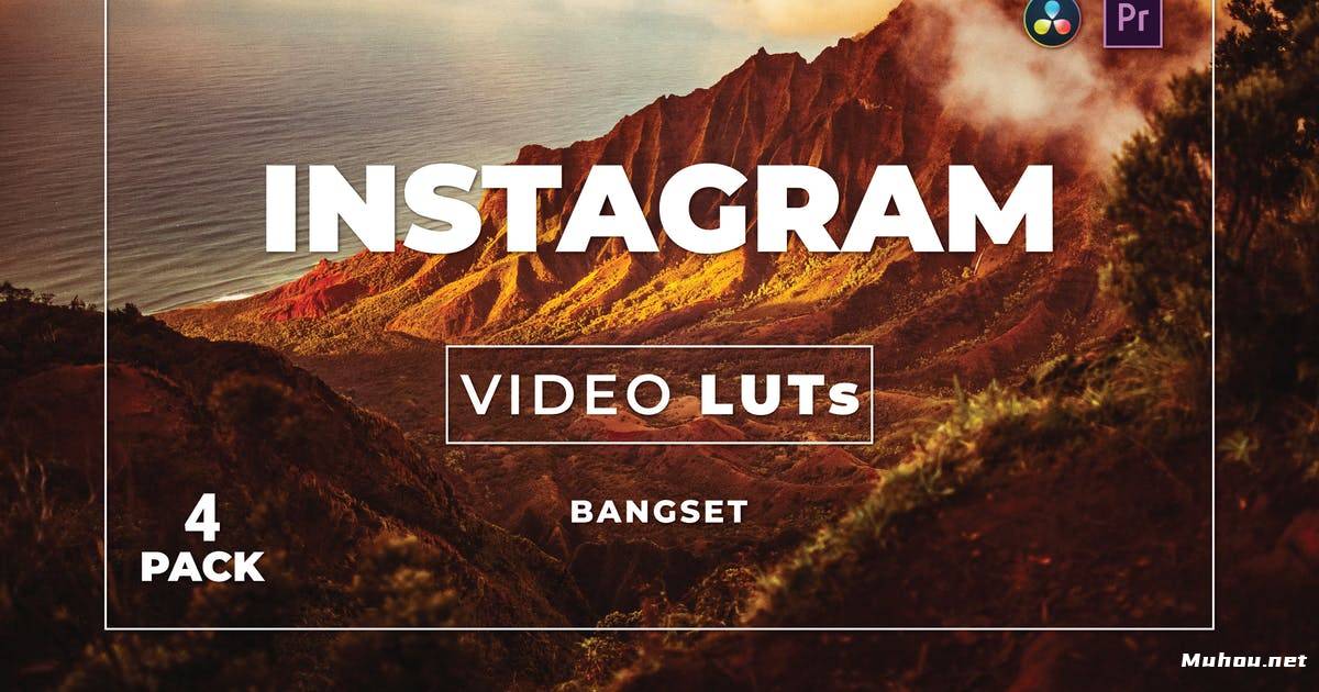 Luts视频预设-4组好莱坞秋季调色下载Bangset Instagram Pack 4 Video LUTs插图